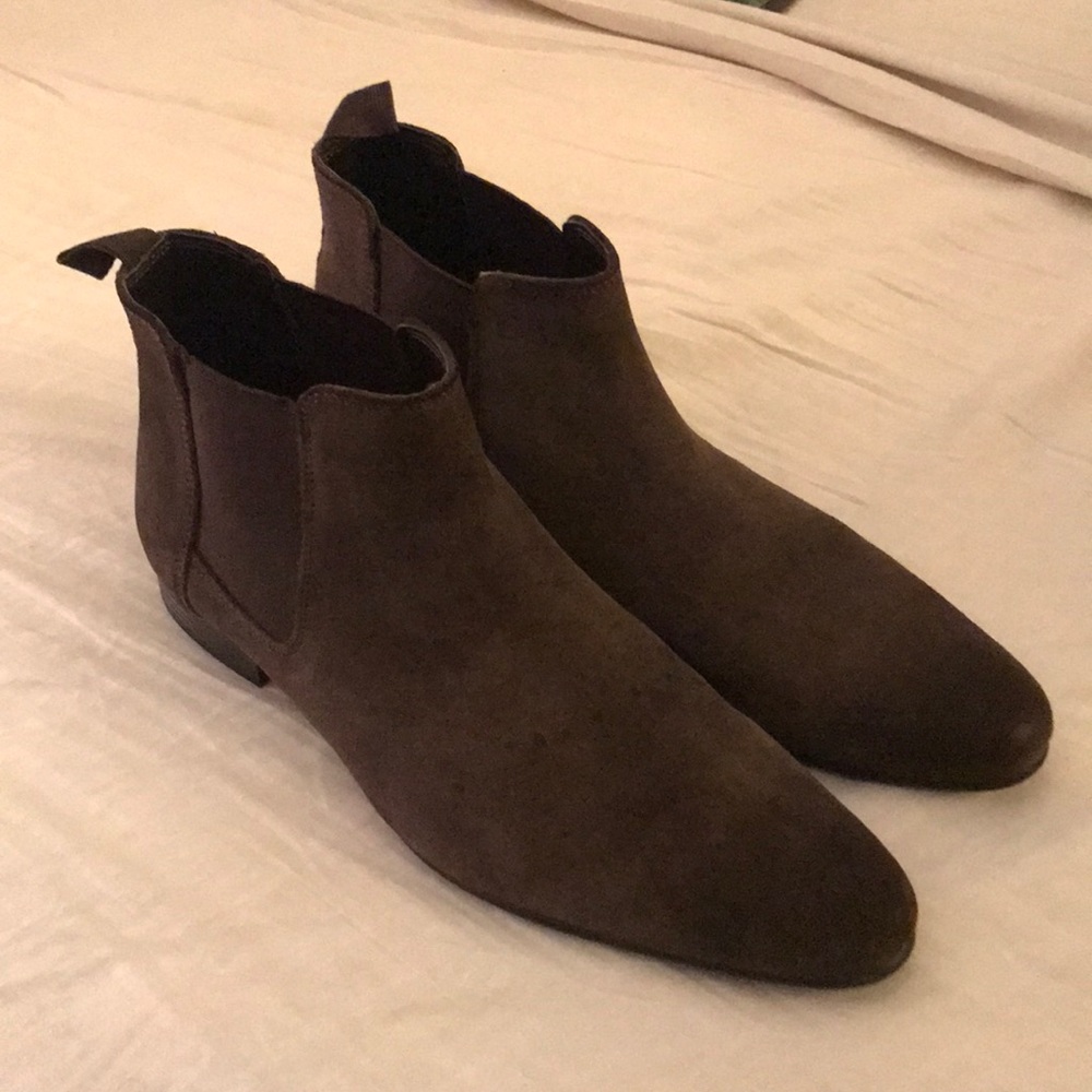 Faux Suede boots-Chocolate